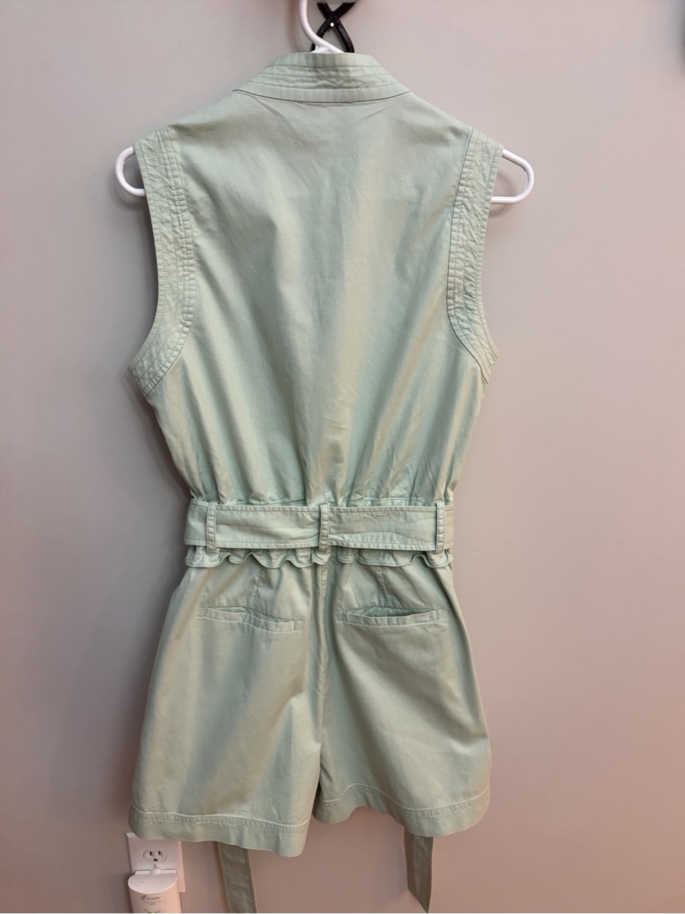 Derek Lam Collective Romper Jumpsuit Sage Green 46 US 10 - Picture 4 of 6